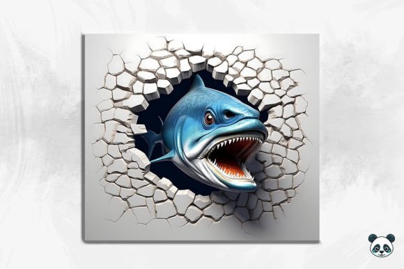 3D Fish Cracked Hole Tumbler Wrap 16 Design