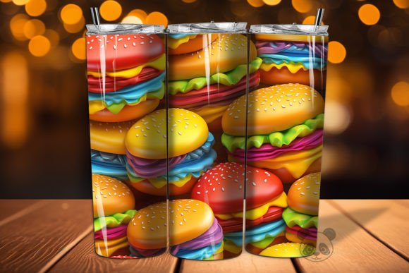 3D Hamburger Seamless Pattern 10: A Visual Feast