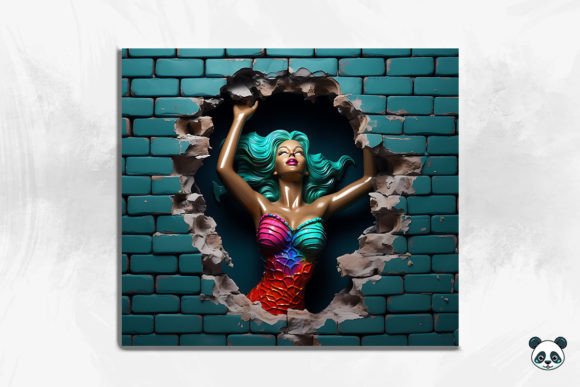 3D Mermaid Cracked Hole Tumbler 3 Design Guide