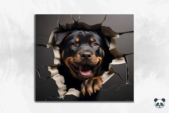 3D Rottweiler Cracked Hole: A Dynamic Sublimation Asset