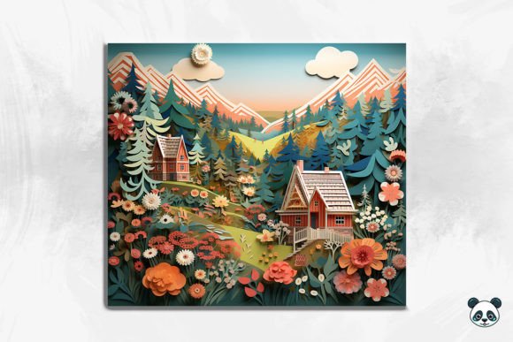 3D Rustic Countryside Cracked Hole 21 Design