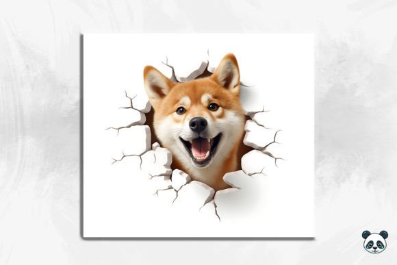 3D Shiba Inu Cracked Hole 4: A Unique Tumbler Design