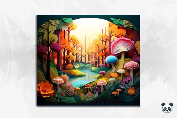 3D Tranquil Forest Scene Cracked Hole 27 Design