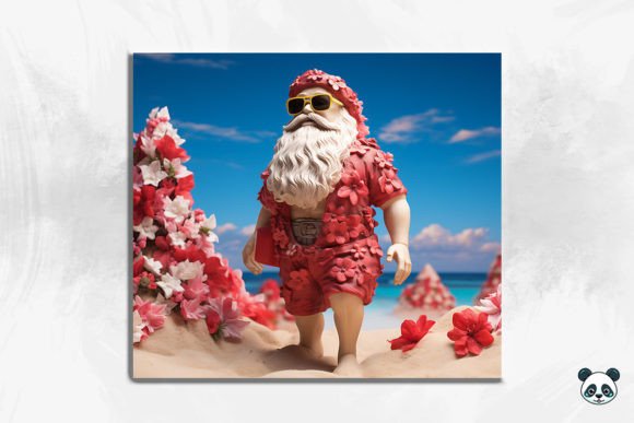Christmas in July 3D Santa Claus Bundle: A Festive Design Asset