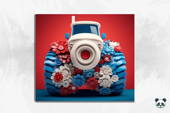 Designing Custom Drinkware with the Patriotic Tractor 3D Tumbler Wrap Bundle