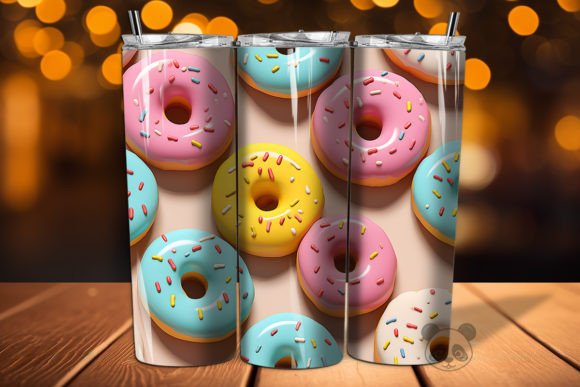 Elevate Your Sublimation Projects with 3D Donut Seamless Pattern 4