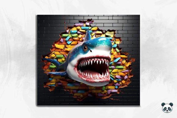 Elevating Custom Drinkware with the 3D Shark Cracked Hole Tumbler Wrap 12 Design