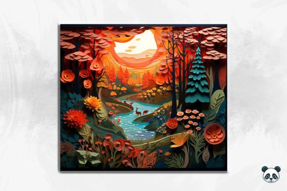 Elevating Custom Drinkware with the 3D Tranquil Forest Scene Cracked Hole 16 Design