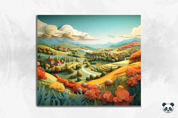 Elevating Sublimation Projects with the 3D Rustic Countryside Cracked Hole 5 Design