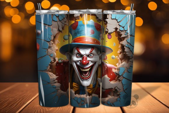 Evaluating the 3D Clown Cracked Hole Tumbler Wrap 1 Design