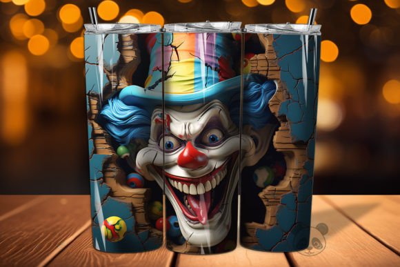 Evaluating the 3D Clown Cracked Hole Tumbler Wrap 4 for Sublimation Projects