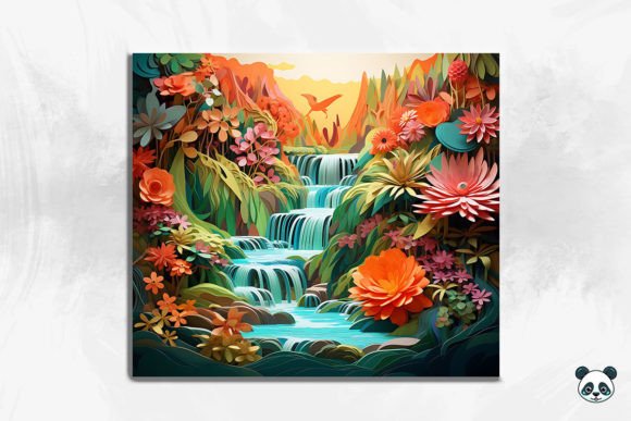 Evaluating the 3D Enchanting Waterfall Cracked Hole 7 Design for Sublimation Projects