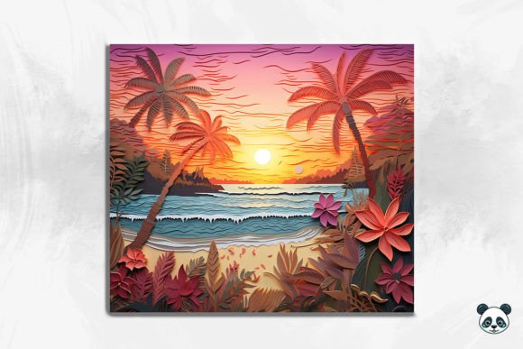 Evaluating the 3D Serene Beach Sunset Cracked Hole 13 Design for Sublimation Projects