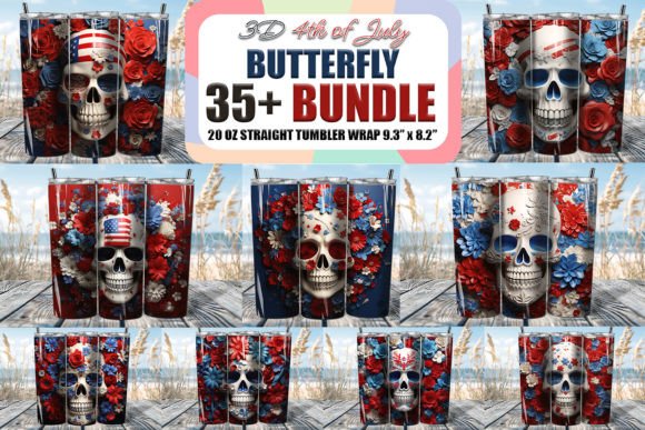 Evaluating the Patriotic Skull 3D Tumbler Wrap Bundle for Sublimation Projects