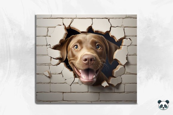 Integrating the 3D Labrador Retriever Cracked Hole 2 Design into Your Sublimation Workflow