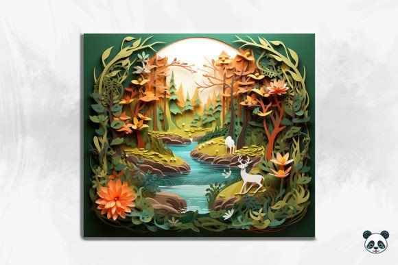 Transforming 3D Tranquil Forest Scene Cracked Hole 8 into Stunning Custom Tumblers