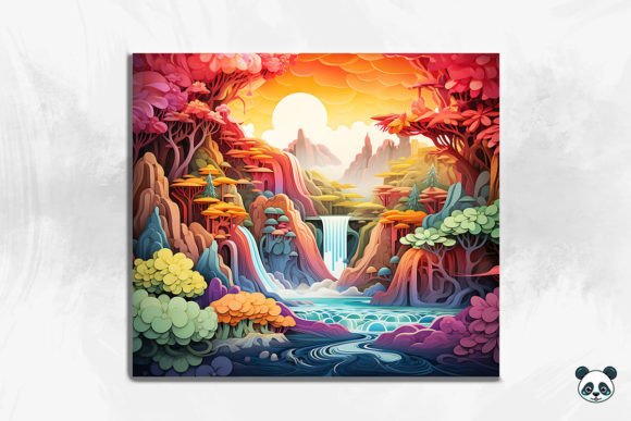 Unlocking Creative Potential with the 3D Enchanting Waterfall Cracked Hole 32 Design