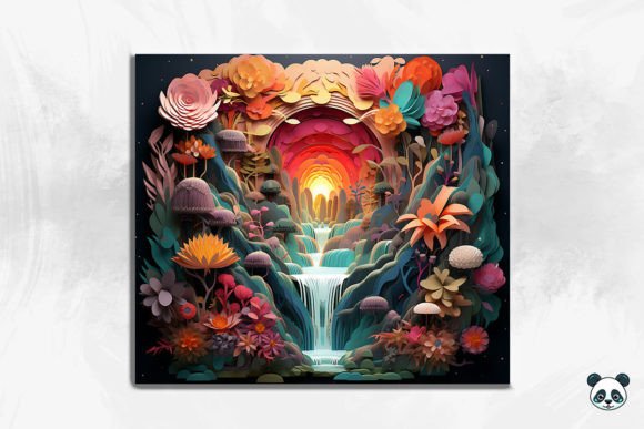 Unlocking Creative Potential with the 3D Enchanting Waterfall Cracked Hole 23 Design