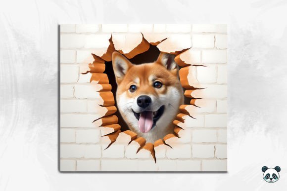 Unlocking Creativity with the 3D Shiba Inu Cracked Hole Design