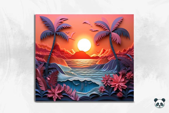 Unlocking the Potential of 3D Serene Beach Sunset Cracked Hole 3 for Professional Sublimation